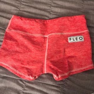NWOT Red Heather Fleo Shorts